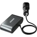 Dudao 1 til 3 Splitter til biloplader med 2xUSB