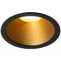 QAZQA Moderne indbygget spotlight sort med guld GU10 35 mm IP44 - Dept