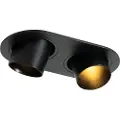 QAZQA Rund indbygget spot sort GU10 35 mm vipbar 2-lys - Installa