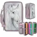Miss Melody Triple Pencil Case FANTASY HORSES