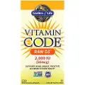 Garden of life Vitamin Code Rå D3, 2000 IE - 120 kapsler