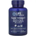 Life Extension Super Omega-3 EPA/DHA med sesamlignaner og olivenekstrakt - 60 enteric coatede softgels