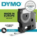 Dymo D1 Durable tape | hvid på rød | 12 mm x 3m