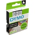 Dymo D1 tape | 6mm x 7m rulle | sort på klar