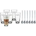 WMF Latte macchiato glas CLEVER & MORE, sæt med 6 stk, med skeer, WMF