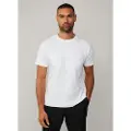 Hackett London Hackett Londontil mænd. HM500872 HS Club T-shirt Emboss hvid (XXL), Casual, Bomuld, Korte ærmer