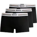 Hugo Boss BOSStil mænd. 50492200 Pack 3 Boxershorts Revive sort (XXL), Afslappet, Bomuld, Viscose, Bæredygtig