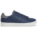 Hackett London Hackett Londontil mænd. HMS21457 Bond Minimal marineblå træningssko i læder (44), Fast, Blonder, Casual