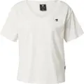 G-Star G-Startil kvinder. D26067-D601-1284 Open V Relaxed T-shirt hvid (L), Casual, Korte ærmer, Økologisk bomuld, Bæredygtig