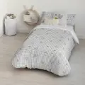Play Fabrics Dynetæppe Med Knapper Tom Jerry Vichy Til 90 Seng 155x220 Cm