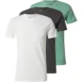 Ralph Lauren Polo Ralph Laurentil mænd. 714830304033 Sæt med 3 t-shirts med rund hals, grå, grøn, hvid (S), Afslappet, Bomuld, Korte ærmer