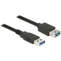 DeLOCK 85053 Usb-kabel 0,5 M Usb 3.2 Gen 1 (3.1 Gen 1) Usb A Sort 0.5m. Usb A Usb A Sort