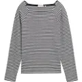 Tom Tailor Striped Carré Neck T-shirt Med Lange ærmer