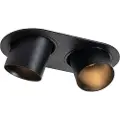 QAZQA Integreret spotlampe sort GU10 50 mm 2-lys - Installa