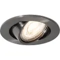 QAZQA Moderne indbygget spotlight gunmetal GU10 50 mm rund justerbar - Cisco