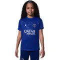 Nike Kortærmet Paris Saint-Germain Academy Pro Fourth Jordan Dri-FIT-opvarmningstrøje til fodbold til større bærn - blå