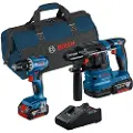 Bosch Kit18v:gsr 18v-45+gbh18v-22+2x4.0ah+gal1 Elektrisk Skruetrækker