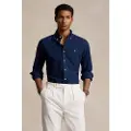 Ralph Lauren Polo Ralph Laurentil mænd. 710928255001 Custom Fit navy skjorte (L), Casual, Party, Bomuld, Klassisk, Lange ærmer, Blå