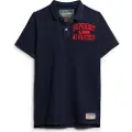 Superdry Superdrytil mænd. M1110396A Vintage Athletic navy polo shirt (M), Casual, Bomuld, Korte ærmer, Blå