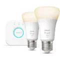 Signify Hue White A60 E27 1100 Lumen - Starter Kit med 2 pærer