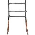 Alterzone Quad TV Floor Stand - Black / Walnut 40 kg 49"-70" Op til 600 x 400 mm