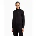 Emporio Armani EA7til kvinder. 7W000077_AF13135 Core Lady cardigan sweatshirt i sort bomuld med stretch (M), Casual, Sport, Multisport