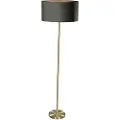 QAZQA Gulvlampe messing med oval velourskærm grøn 50 cm - Simplo