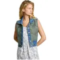 Pepe Jeans Pepe Jeanstil kvinder. PL402592 Vesten W11 Denim Rever blågrøn, blå (M), Casual, Bomuld, Bæredygtig