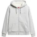 Superdry Superdrytil kvinder. W2012323A Borg Lined Ziphood grå (XL), Casual, Bomuld