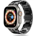 Tech-Protect Apple Watch Series Ultra 3/2/Ultra/11/10/9/8/SE 3/(2022)/7/SE/6/5/4/3/2/1 Tech-Protect Line strop i rustfrit stål - 49mm/46mm/45mm/44mm/42mm - Sort
