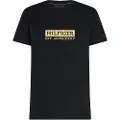 Tommy Hilfiger Tommy Hilfigertil mænd. MW0MW39149 T-shirt Farve til farve navy (S), Casual, Korte ærmer, Økologisk bomuld, Bæredygtig, Blå