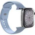 Puro Apple Watch Series Ultra 3/2/Ultra/11/10/9/8/SE 3/(2022)/7/SE/6/5/4/3/2/1 Puro Icon Silikone Rem - 49mm/46mm/45mm/44mm/42mm - Lyseblå