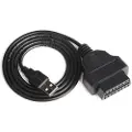 24hShop OBD2 hun til USB-kabel - 1 meter diagnostisk adapterkabel