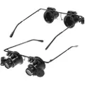 24hShop Forstørrelsesglas x20 med LED-belysning