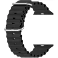 24hShop Silikonerem Hav-rem til Apple Watch Ultra - 42/44/45/49 mm, Sort