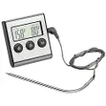 24hShop Digitalt ovntermometer/stegetermometer med timer og lydsignal