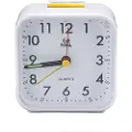 24hShop Tyst Analogt vækkeur Hvidt