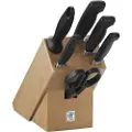 Zwilling Blokkniv stativ FOUR STAR, sæt med 7 stk, med honestang og saks, Zwilling