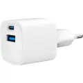Gembird Nano USB-oplader med USB QC3.0 og USB-C PD - hvid