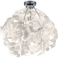 TRIO Romantisk loftslampe hvid med blade - Feder