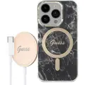 GUESS Gubpp14xhmeacsk+ Charger Set Iphone 14 Pro Max 6.7 Marble Telefon Etui