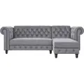 Dorel Home - Chaiselong Sovesofa Felix - Grå - Sovesofaer - - Homeroom
