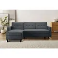 Dorel Home - Hjørnesofa med opbevaring Hartford Ii - Grå - 3-pers. sofaer - - Homeroom