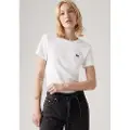 Levi's Levi'stil kvinder. 000KK-0000 Essential Housemark T-shirt hvid (L), Casual, Bomuld, Korte ærmer