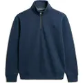 Superdry Superdrytil mænd. M2013750A Blå sweatshirt med lynlås i halsen (XXL), Casual, Bomuld
