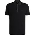 Hugo Boss BOSStil mænd. 50533272 Paule Interlock polo shirt sort (XL), Casual, Bomuld, Korte ærmer