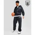 Jordan Oversized Jordan Brooklyn Fleece-bukser med åben kant til mænd - sort