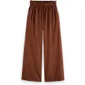 Scotch & Soda Voile Wide Leg Pull On Højtaljede Bukser