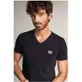 Salsa Jeans Metal Badge Kortærmet V-hals T-shirt