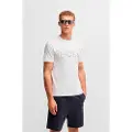 Boss green BOSStil mænd. 50535170 T-shirt med logo, hvid (XXL), Casual, Bomuld, Korte ærmer